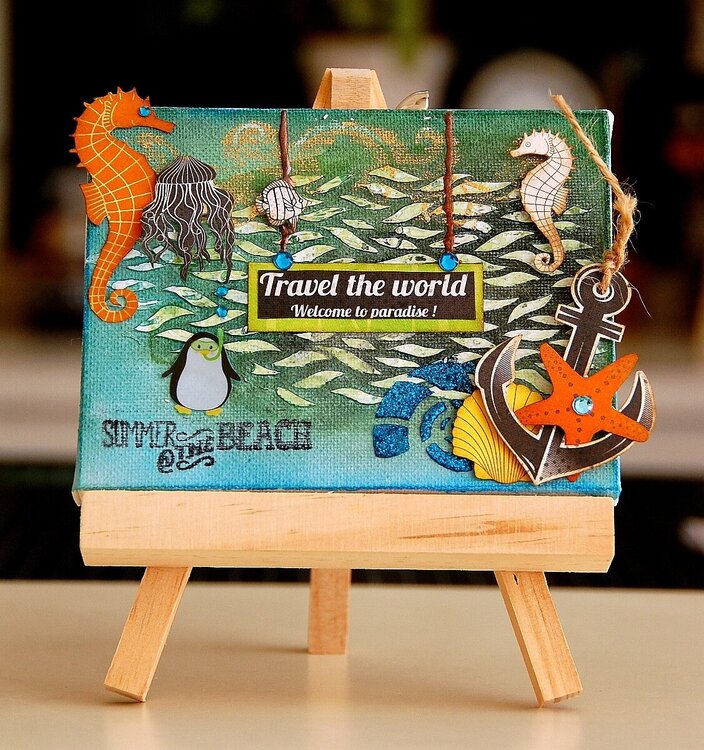 Travel The World Altered Canvas