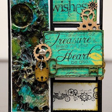 Treasure Heart Tri-fold card