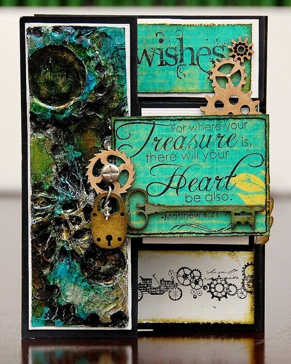 Treasure Heart Tri-fold card