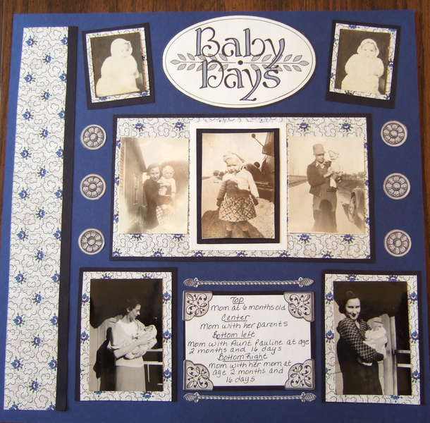 Baby Days - Mom&#039;s History - Page 1 of 2 Page Layout