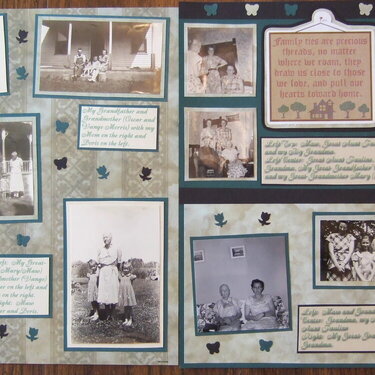 Family Times - Mom&#039;s History - 2 Page Layout Spread