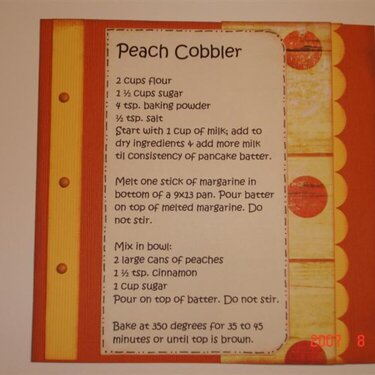 Peach cobbler