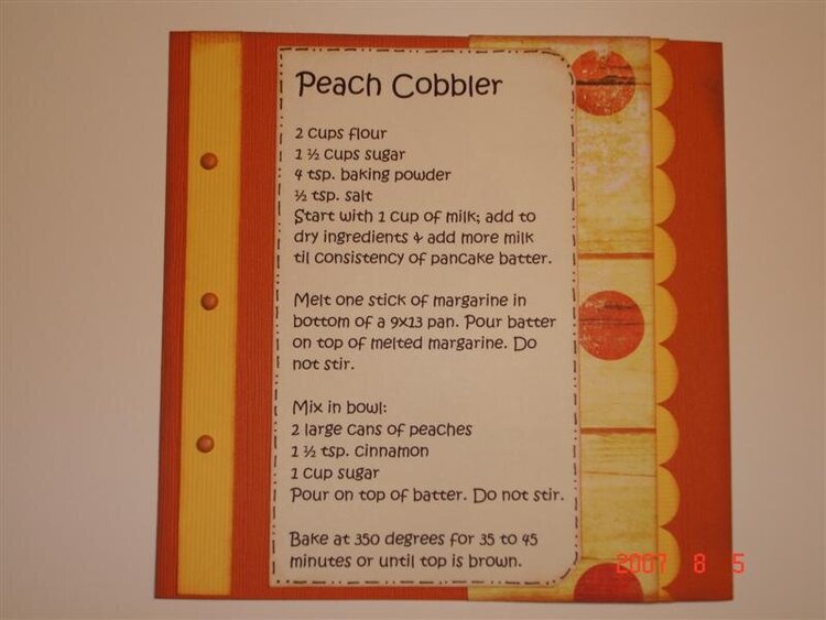 Peach cobbler