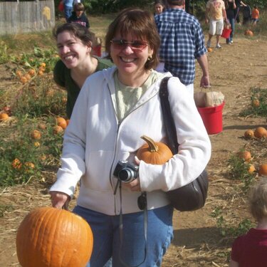 Mommy and the her pumpkins