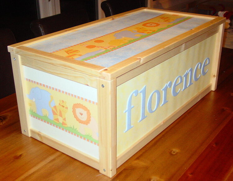 Florence Toybox (front, top and side)