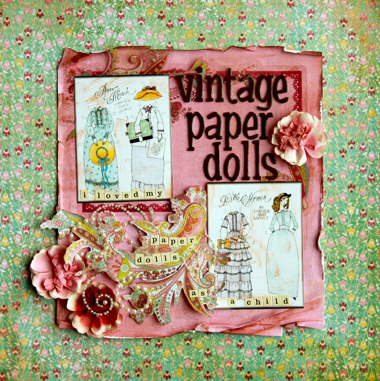 vintage paper dolls **Twisted Sketched 68**