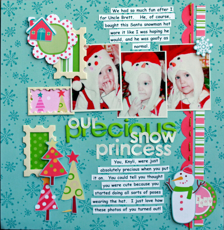 Our Precious Snow Princess {My Little Shoebox for December Page Maps}