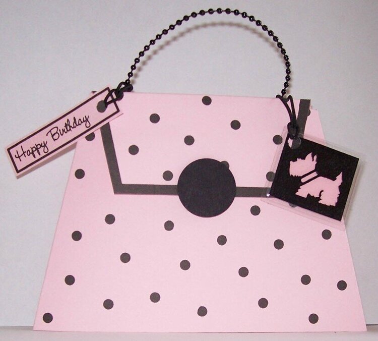 Polka Dot Handbag Card