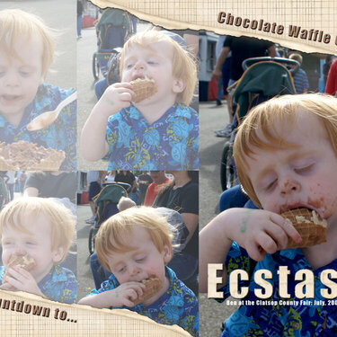 Chocolate waffle cone ecstasy.
