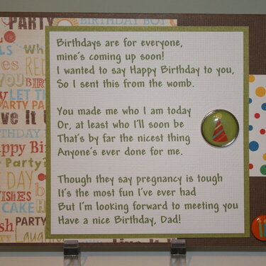 Daddy-to-be Birthday card