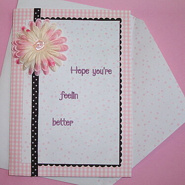 Sara&#039;s Get Well Card-Outside w/envelope