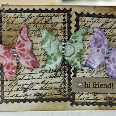 Hi Friend Butterfly Card