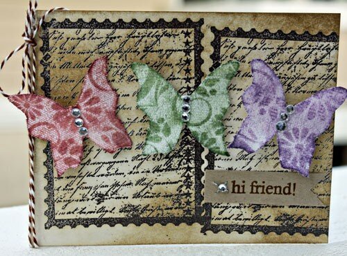 Hi Friend Butterfly Card