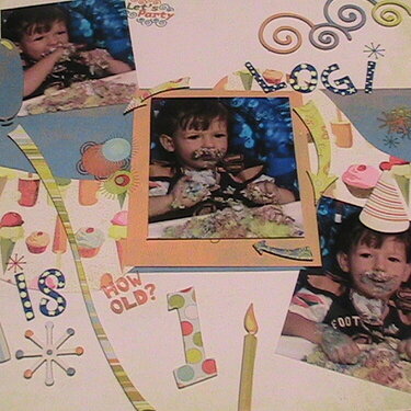 my son&#039;s first birthday...cake