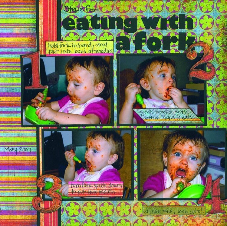 eating with a fork