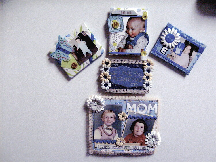 Altered Cardboard Mother&#039;s Day Magnets