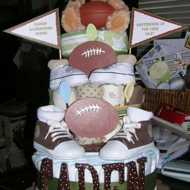 Football Diaper Cake
