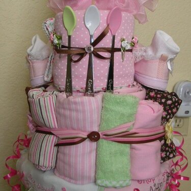 Back of diaper cake