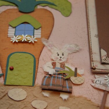 Easter LO Challenge -- close-up of bunny on pg 1