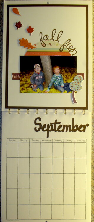 Fall Fun - September Calender page