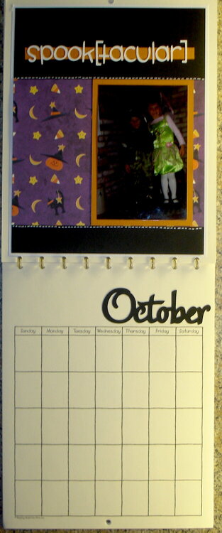 Spook[tacular] - October Calender Page