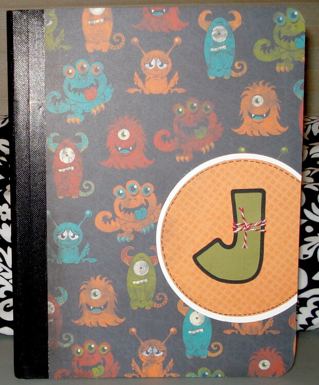 Covered Composition Book for Justin