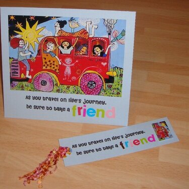 Friend Card with bookmark detatched