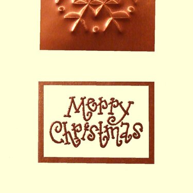 Christmas Card - Copper Embossed