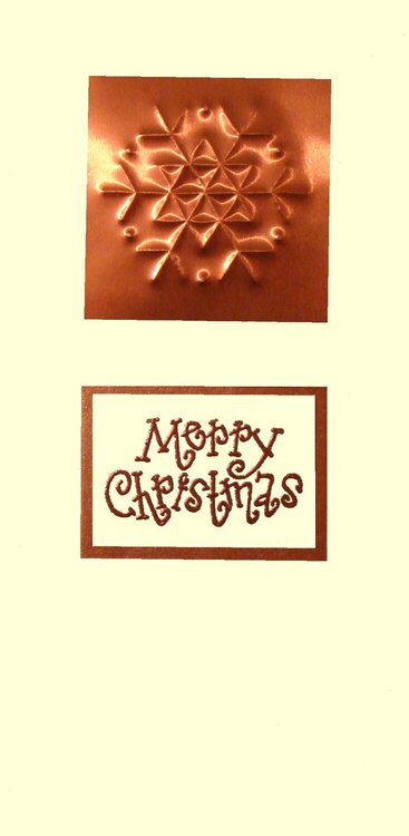 Christmas Card - Copper Embossed
