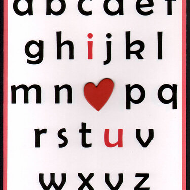 Alphabet Valentine
