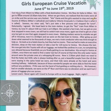 Girls European Cruise Vacation
