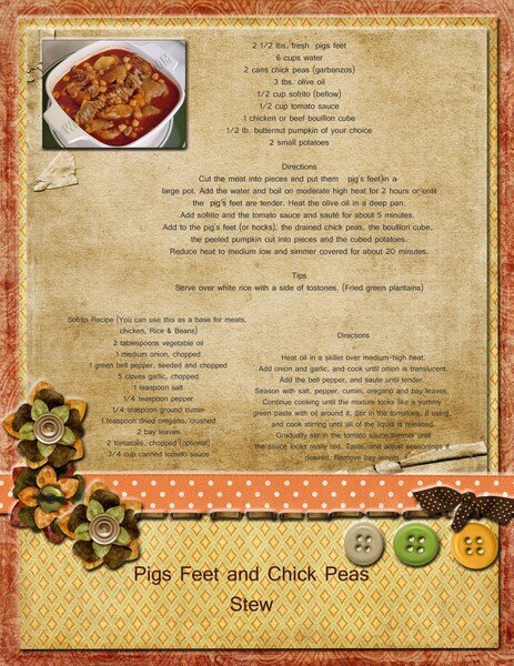 Pigs feet and CHick pea stew. ***CG 2011***
