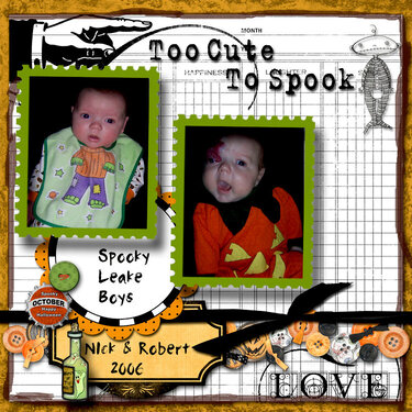Too Cute to Spook Twins} Leake Boys