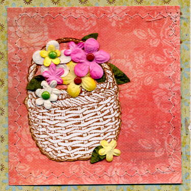 Basket of Flowers Card