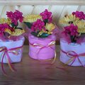 flower pot mini diaper cakes