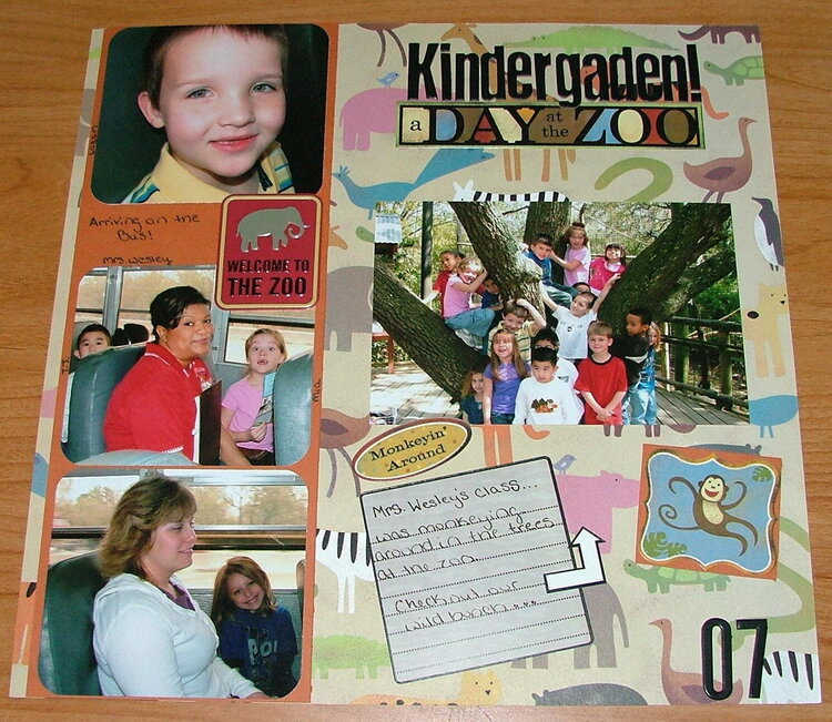 PAGE 2; KINDERGARDEN A DAY AT THE ZOO