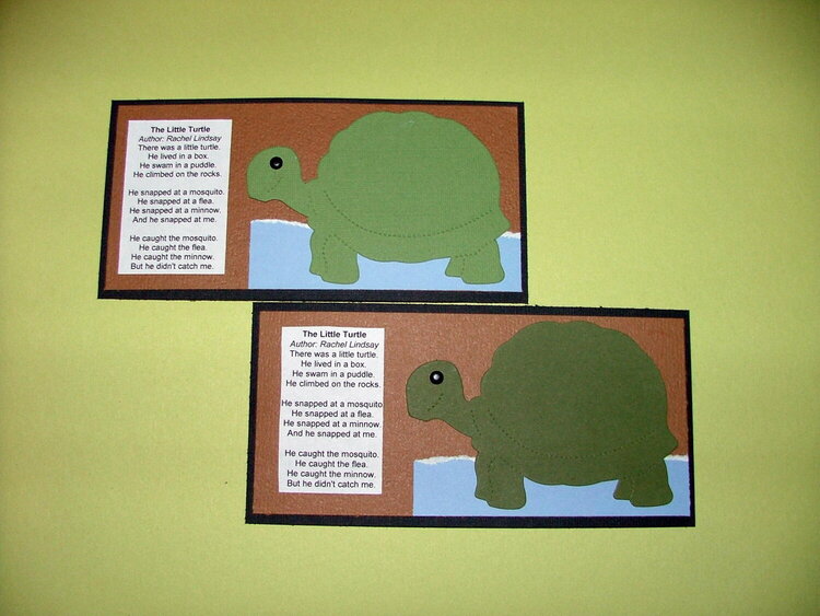 Turtle poems for DaMomma&#039;s Bugs and Butterflies Swap