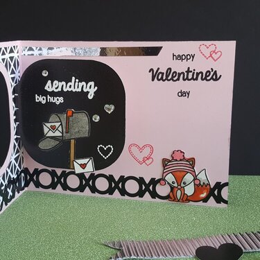 Sunny studio stamps foxy Christmas valentine card inside funfold
