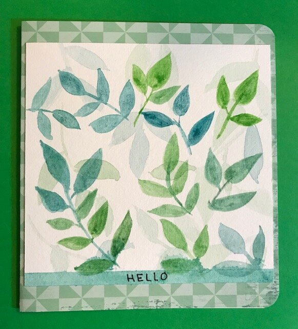 Day 5 Online card class &quot;simply Watercolor&quot; Leaves