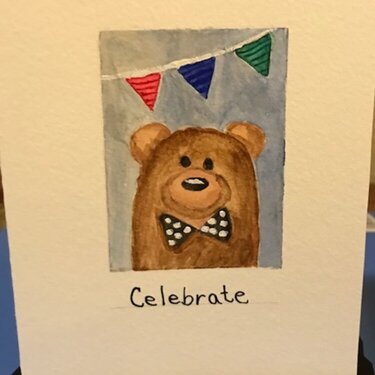 Bear celebrate card