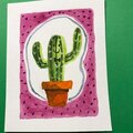 day 4 online card class - cactus