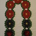 Crochet Scarf with Prima Midnight Garden Satin Flowers