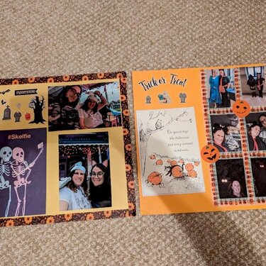 Creepy Fun Halloween Layouts for Happiness Box 2023