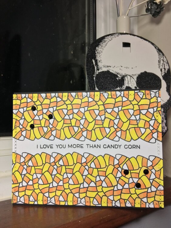 Lawn Fawn Stamps | Candy Corn Masking Card | Halloween 2018 Series 6