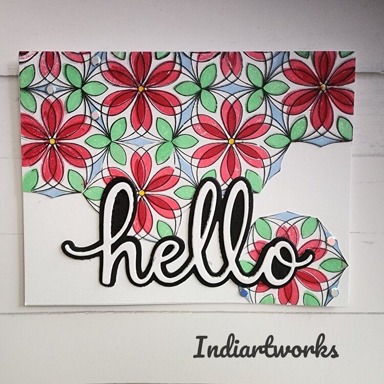 Colorful floral Hello