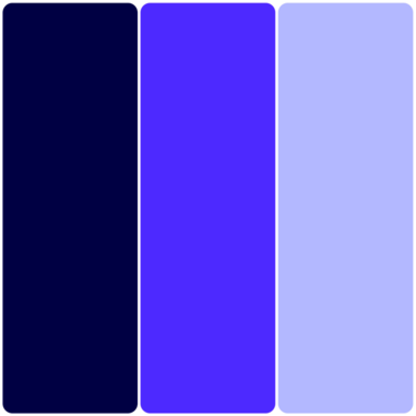 Dark Blue, Blue, Light Blue Solid Colored Bookmarks from Greeting Cards
