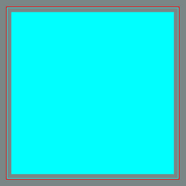 Light Blue Square with Gray Frame