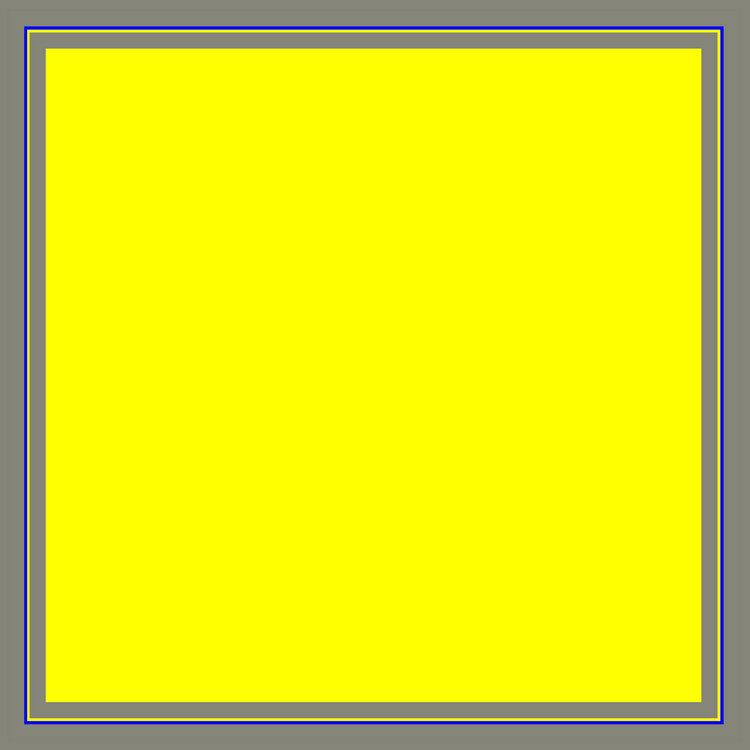 Yellow Square with Gray Frame