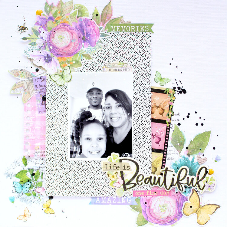 Life is Beautiful Scrapbook Layout