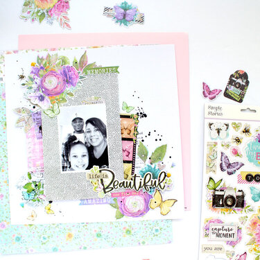 Life is Beautiful Scrapbook Layout